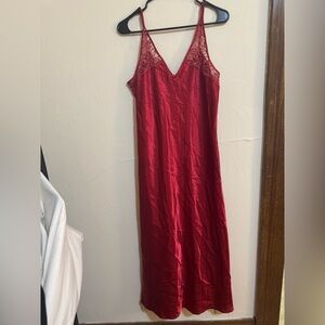 Long Red Slip Dress
Size medium